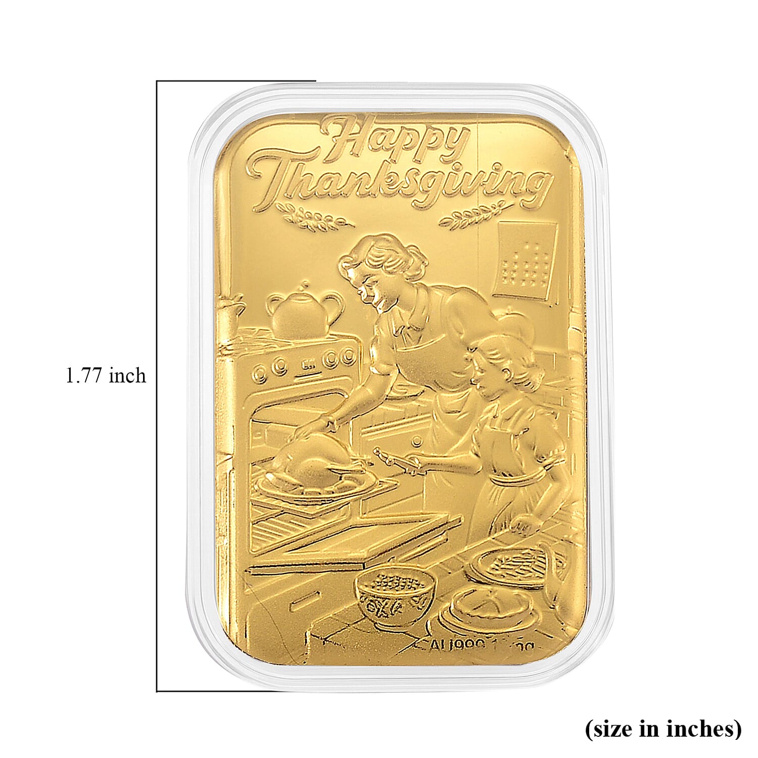 24K Golden Thanksgiving Emboss Sheet (31x45.5mm) 10mg