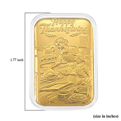 24K Golden Thanksgiving Emboss Sheet (31x45.5mm) 10mg