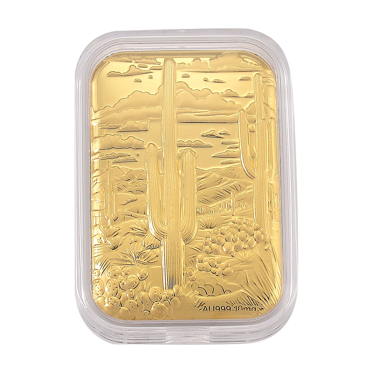 24K Golden Cactus Emboss Sheet (31x45.5mm) 10mg image number 0