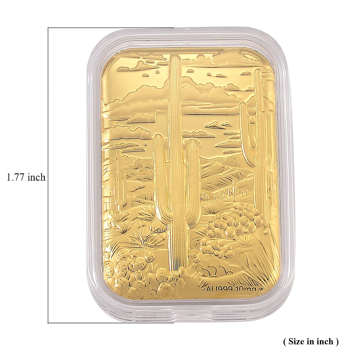 24K Golden Cactus Emboss Sheet (31x45.5mm) 10mg image number 4
