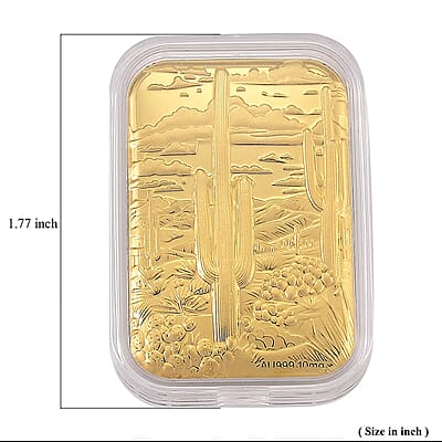 24K Golden Cactus Emboss Sheet (31x45.5mm) 10mg