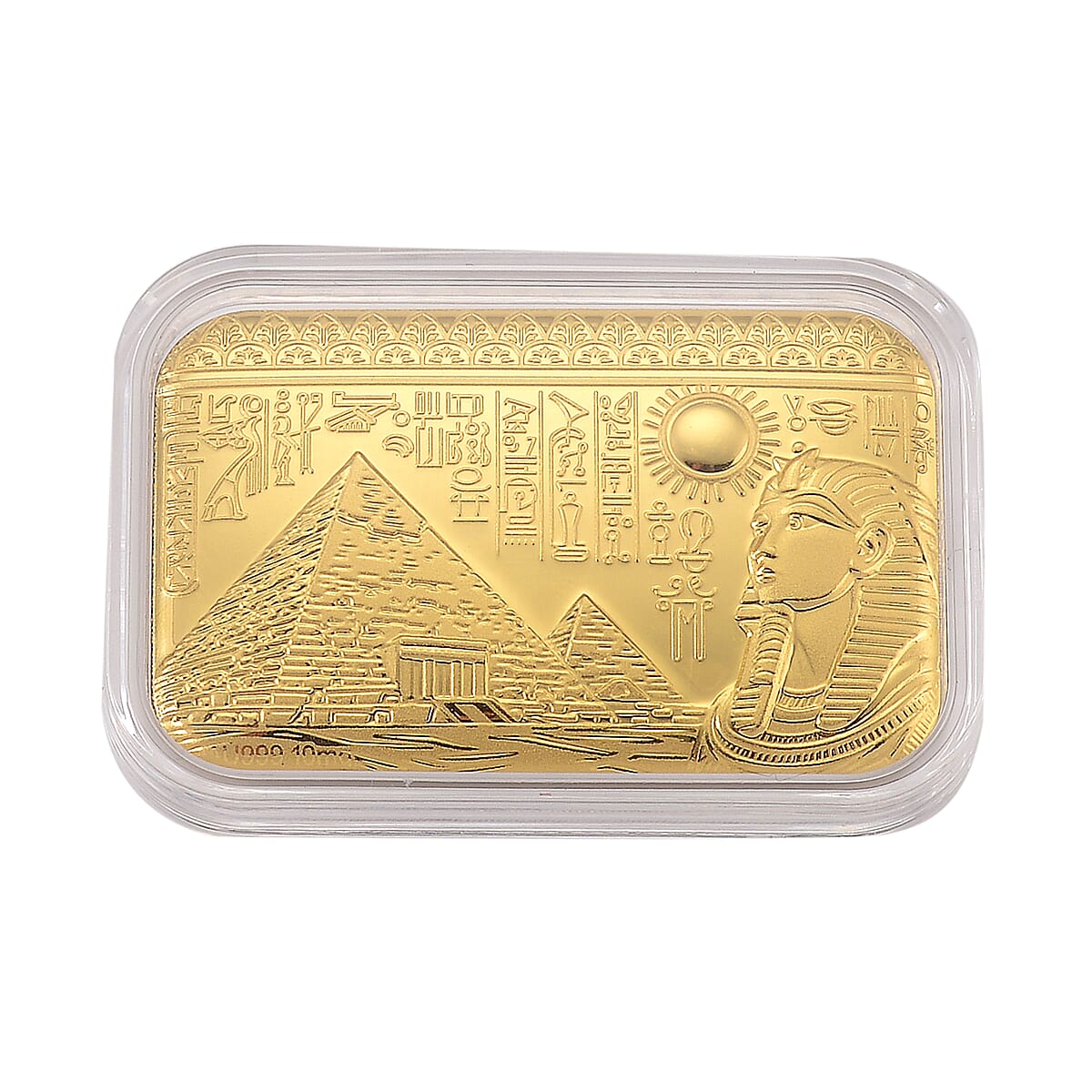 24K Golden Egyptian Pyramids Emboss Sheet (31x45.5m) 10mg image number 0