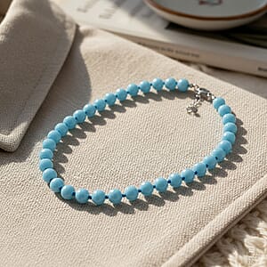 Doorbuster Faceted Sleeping Beauty Color Shell Pearl Necklace 18-20 Inches in Stainless Steel