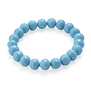 Doorbuster Faceted Sleeping Beauty Color Shell Pearl Stretch Bracelet