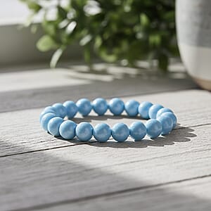 Doorbuster Faceted Sleeping Beauty Color Shell Pearl Stretch Bracelet