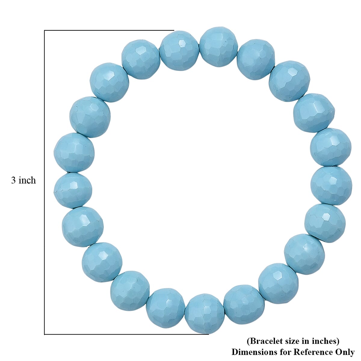 Doorbuster Faceted Sleeping Beauty Color Shell Pearl Stretch Bracelet image number 3