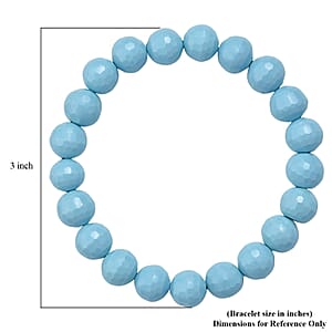 Doorbuster Faceted Sleeping Beauty Color Shell Pearl Stretch Bracelet