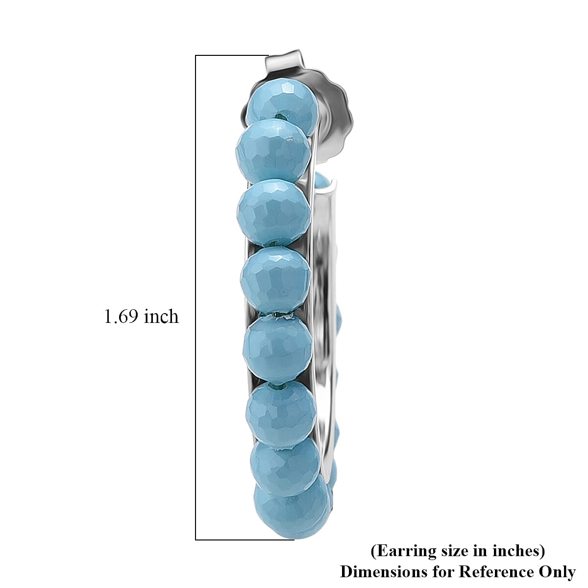 Doorbuster Sleeping Beauty Color Shell Pearl Earrings in Stainless Steel image number 4