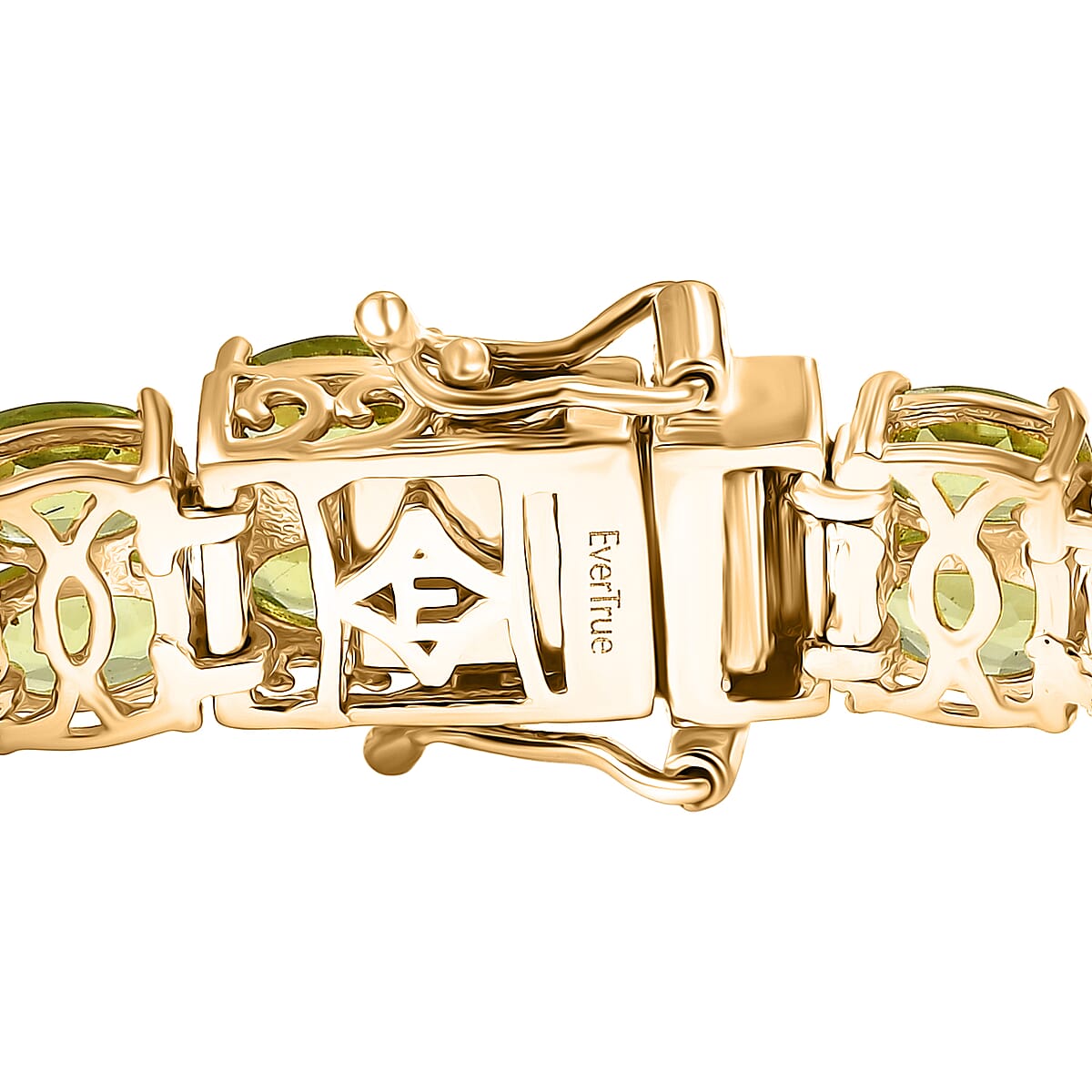 EverTrue Hebei Peridot 23.60 ctw Bracelet in 18K Yellow Gold Plated (6.50 In) image number 3