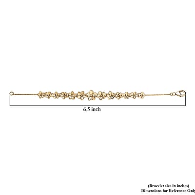 Luxoro Blooming Floral Bracelet in 10K Yellow Gold (6.50 In) 6.53 Grams