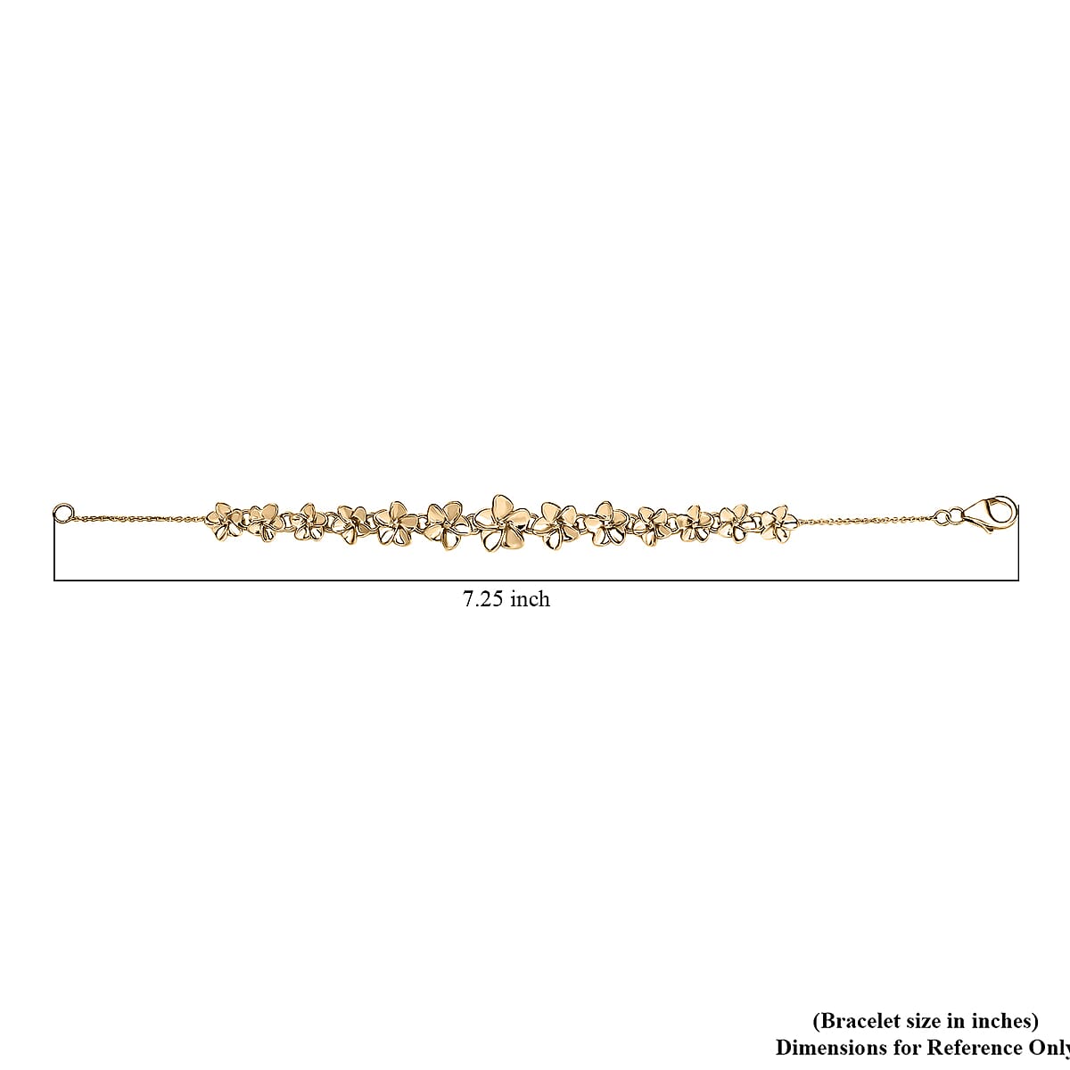 Luxoro Blooming Floral Bracelet in 10K Yellow Gold (7.25 In) 6.90 Grams image number 4