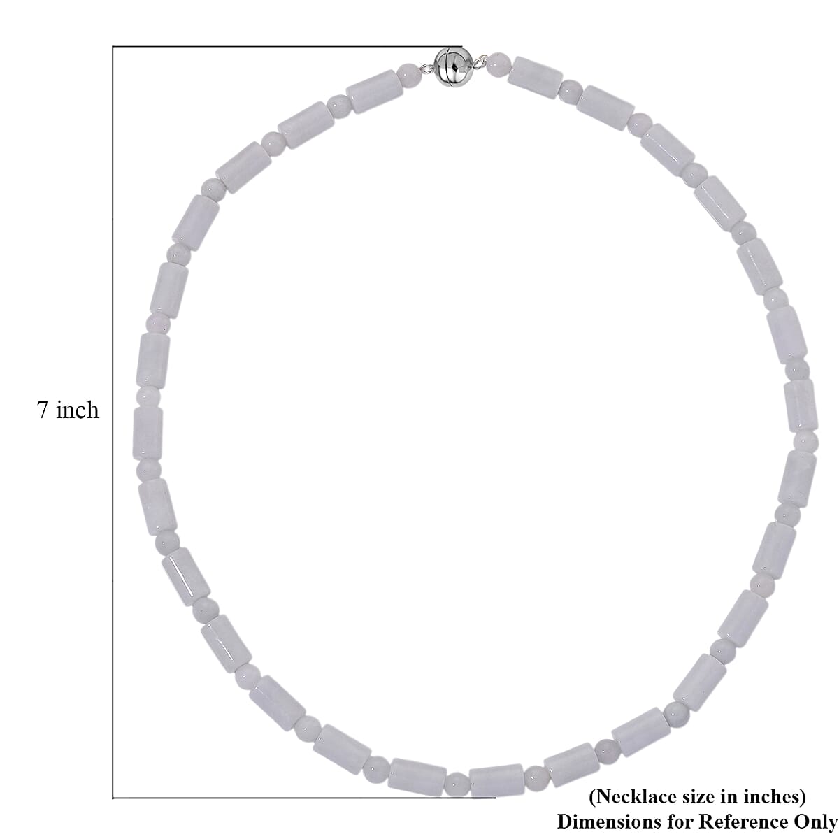 Doorbuster D'Joy Natural Jade 360.00 ctw Pillar Beaded Necklace in Rhodium Over Sterling Silver 20 Inches image number 6