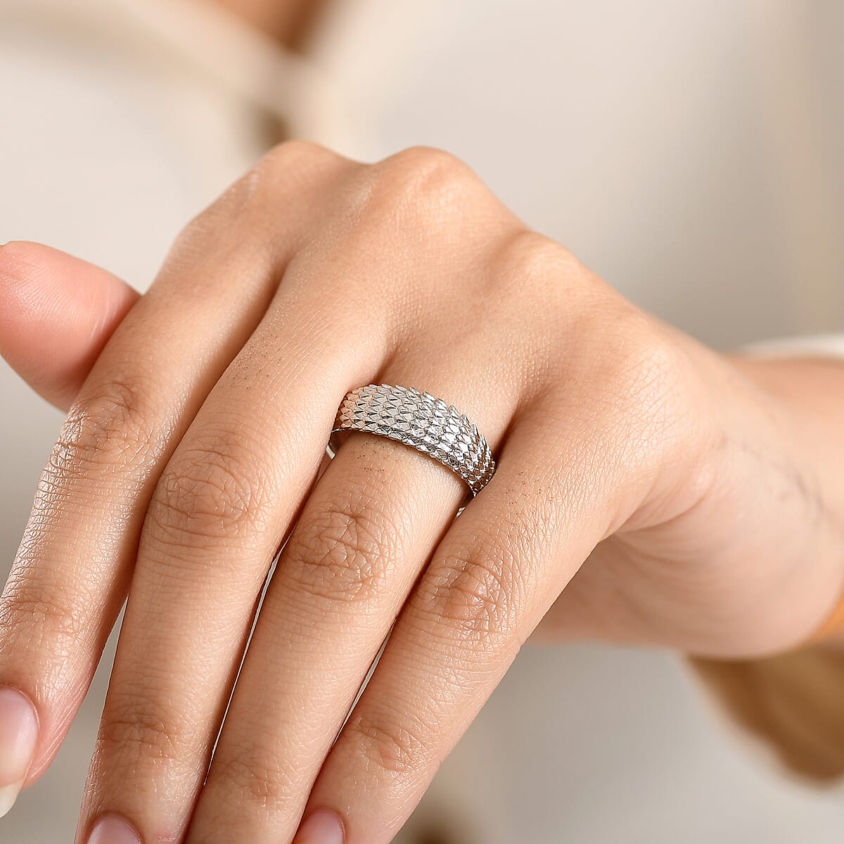 950 Palladium Geometric Ring (Size 9.0) (5.90 g) image number 2