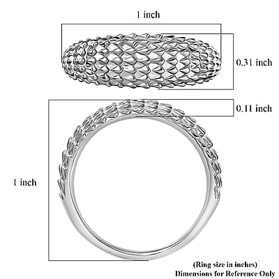 950 Palladium Dragon Bone Ring 5.60 Grams (Size 6.0)