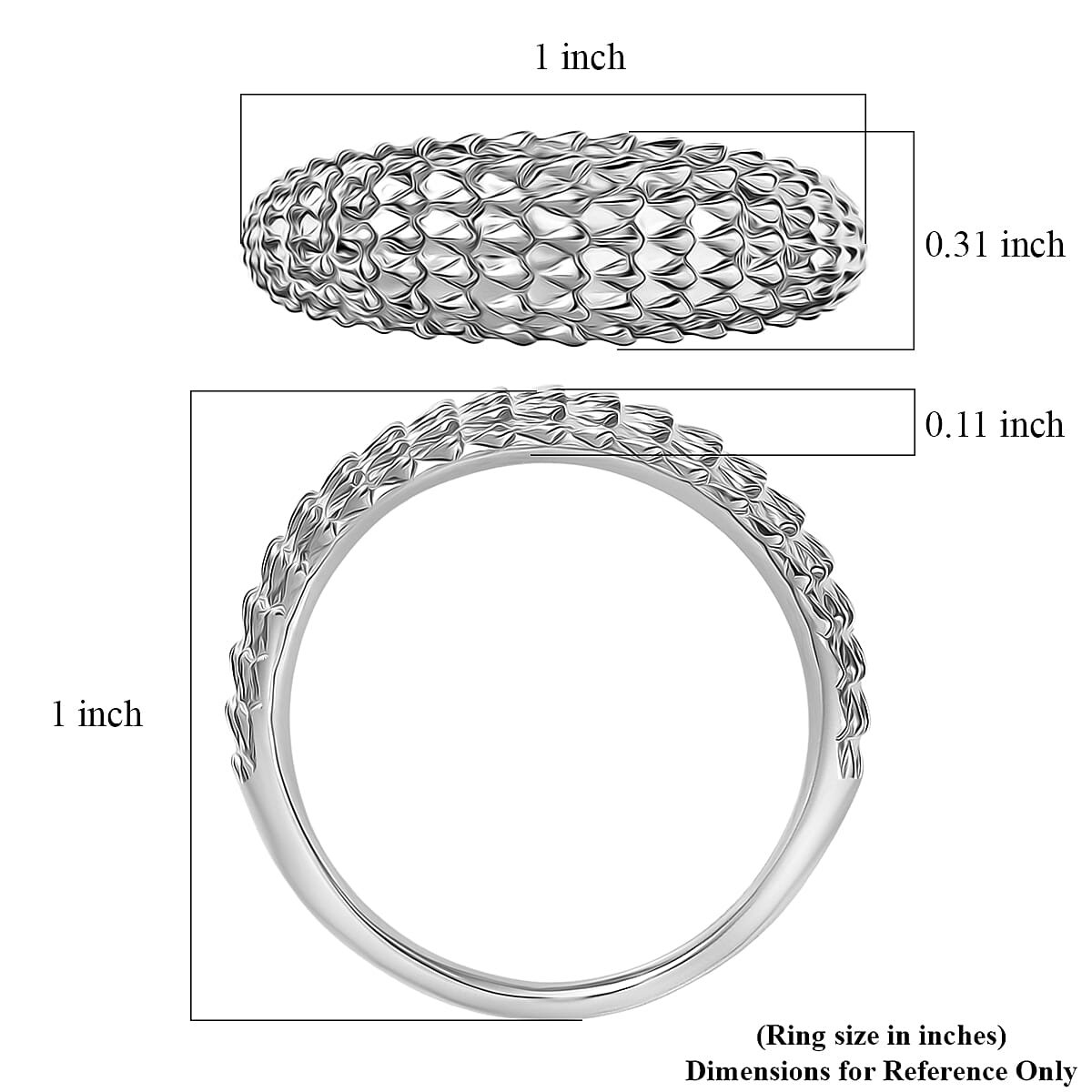 Geometric Ring in 950 Palladium 5.60 Grams (Size 7.0) image number 5