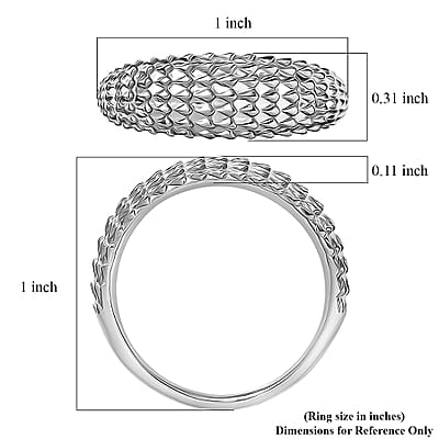950 Palladium Dragon Bone Ring 5.60 Grams (Size 8.0)