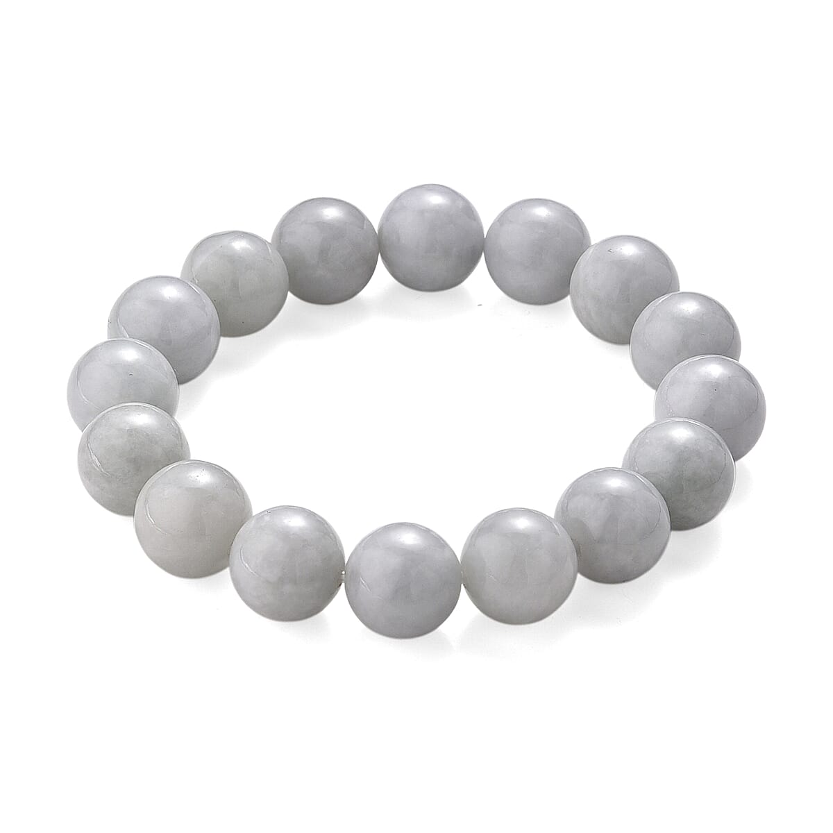 Doorbuster D'Joy Natural Jade 320.00 ctw Round Beaded Stretch Bracelet (6.50-7.0In) image number 0