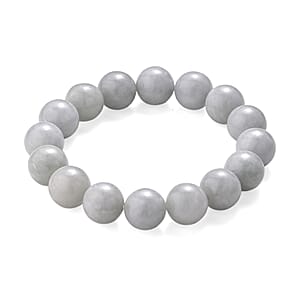 Doorbuster D'Joy Natural Jade 320.00 ctw Round Beaded Stretch Bracelet (6.50-7.0In)