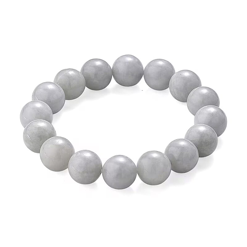 D'Joy Natural Jade 320.00 ctw Round Beaded Stretch Bracelet (6.50-7.0In)