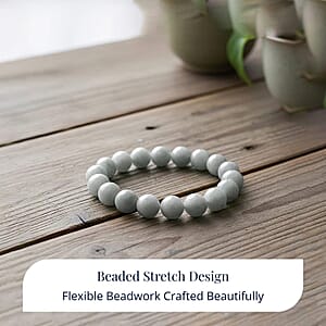 Doorbuster D'Joy Natural Jade 320.00 ctw Round Beaded Stretch Bracelet (6.50-7.0In)