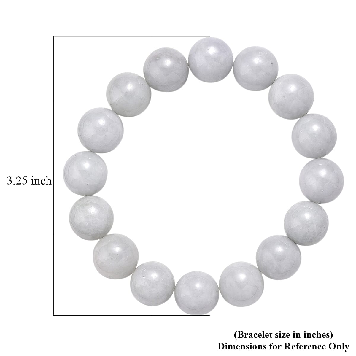 Doorbuster D'Joy Natural Jade 320.00 ctw Round Beaded Stretch Bracelet (6.50-7.0In) image number 3