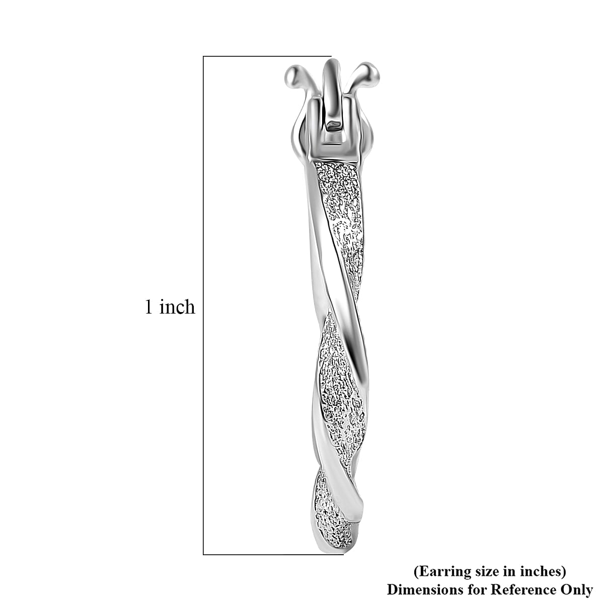 Twisted Hoop Earrings in 950 Palladium 4.10 Grams (Del. in 10-12 Days)  image number 4