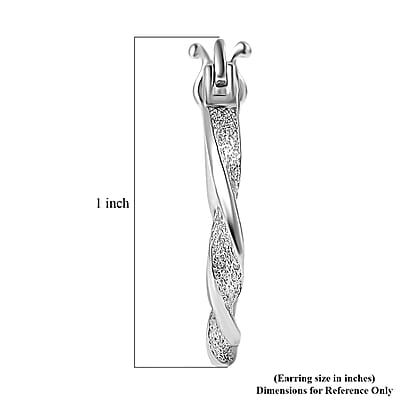 950 Palladium Twisted Hoop Earrings (4.10 Grams)