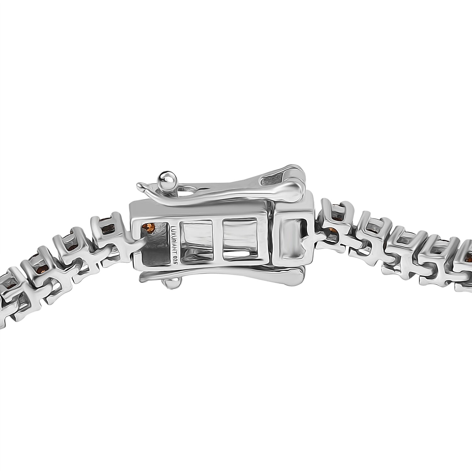 Luxuriant Lab Grown Red Diamond (IR) SI 3.30 ctw Scarlet Glow Bracelet in Rhodium Over Sterling Silver (7.25 In)