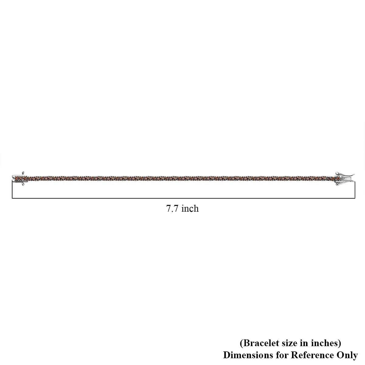 Luxuriant Lab Grown Red Diamond (IR) SI 3.30 ctw Scarlet Glow Bracelet in Rhodium Over Sterling Silver (7.25 In) image number 4