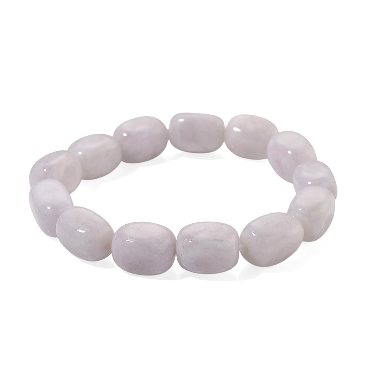 Doorbuster D'Joy Natural Jade 200.00 ctw Cushion Beaded Stretch Bracelet (6.50-7.0In) image number 0