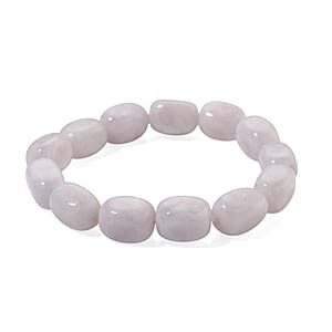 Doorbuster D'Joy Natural Jade 200.00 ctw Cushion Beaded Stretch Bracelet (6.50-7.0In)