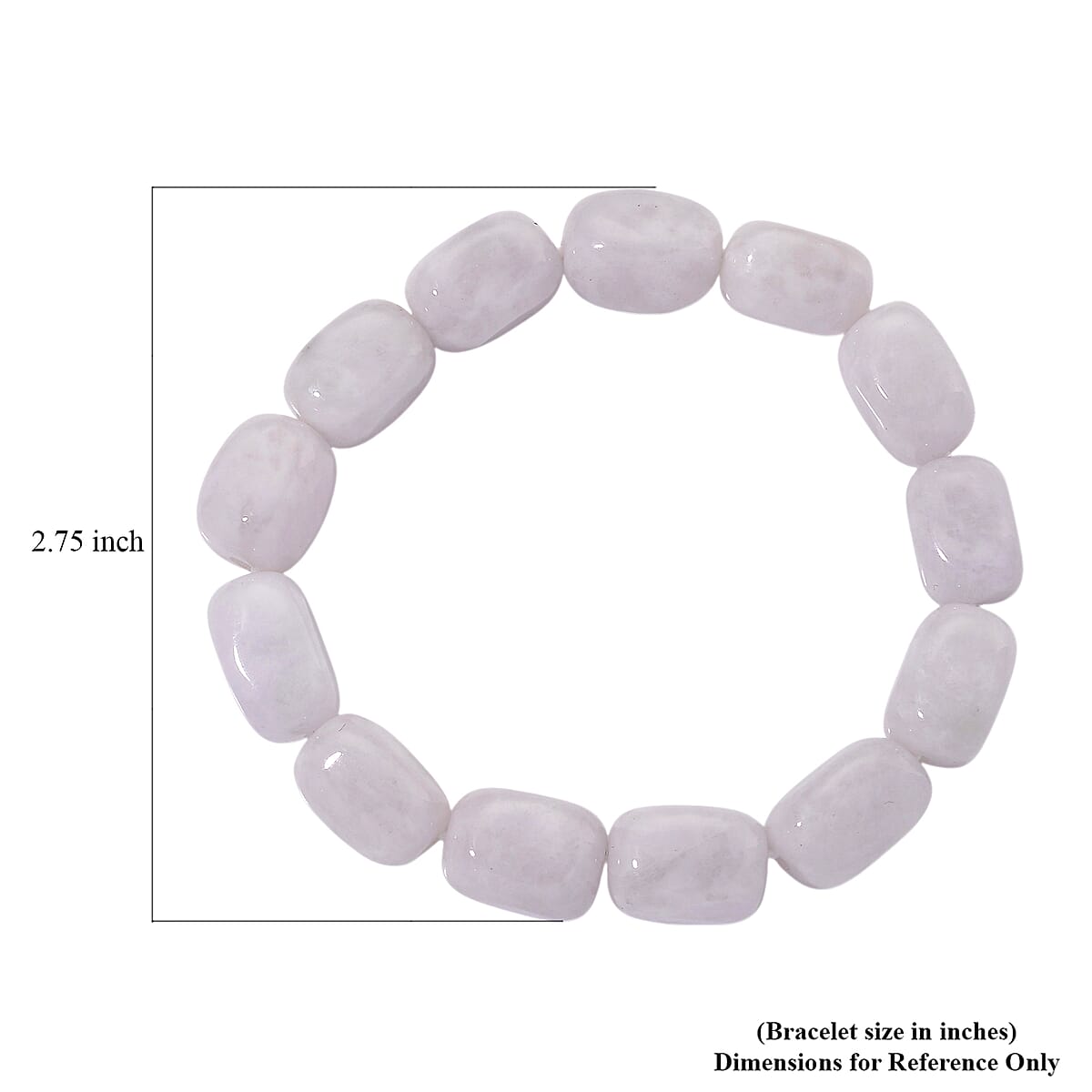 Doorbuster D'Joy Natural Jade 200.00 ctw Cushion Beaded Stretch Bracelet (6.50-7.0In) image number 3