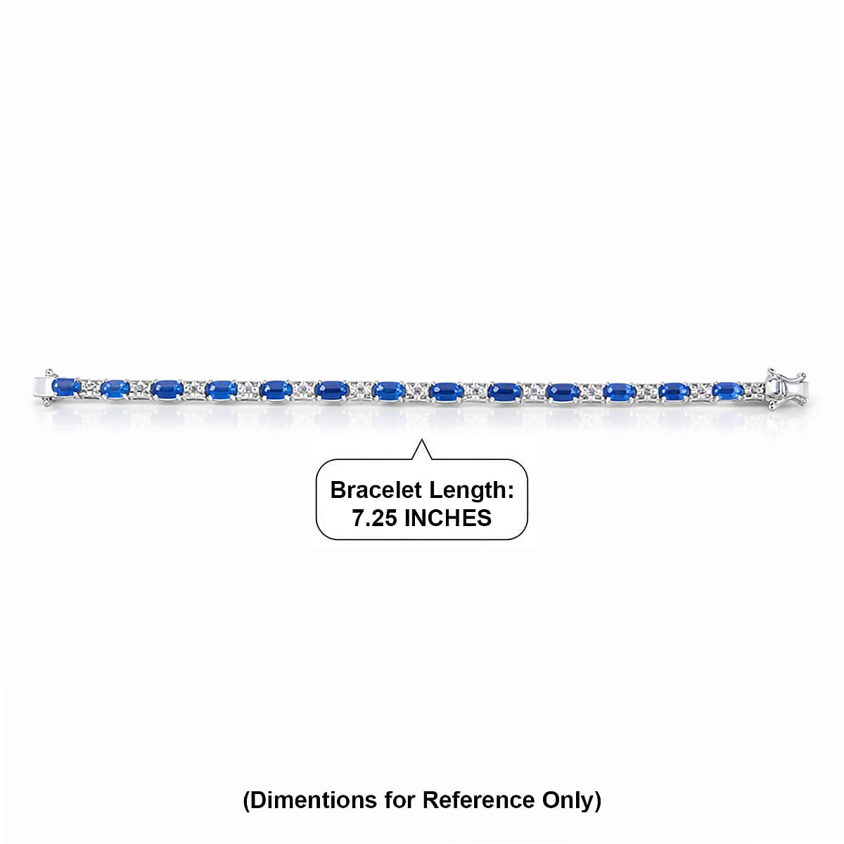 D'Joy Premium Kashmir Kyanite, Moissanite Bracelet in Rhodium Over Sterling Silver (7.25 In) 12.00 ctw image number 4