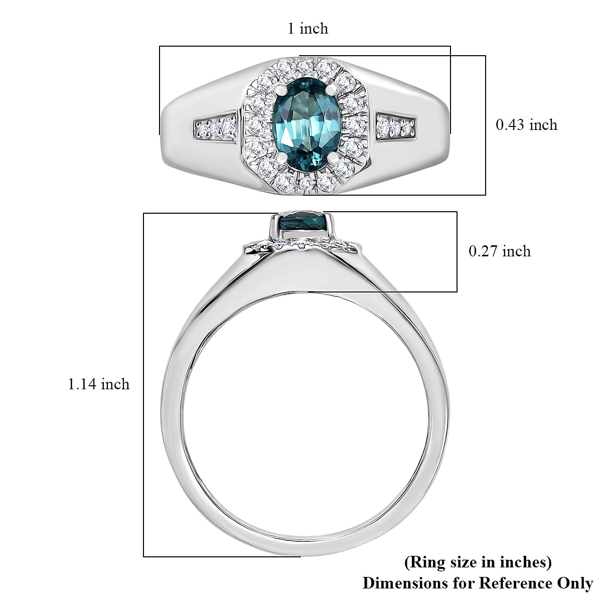 Doorbuster Rhapsody AAAA Lagoon Tourmaline and Diamond E-F VS 1.35 ctw The Sea Heart Men's Ring in 950 Platinum (Size 11.0) 9.10 Grams (Del. in 10-12 Days)  image number 4