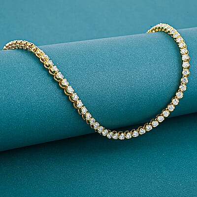 Luxuriant Lab Grown Diamond F VS1 10.37 ctw Necklace in 14K Yellow Gold Over Sterling Silver 18 Inches