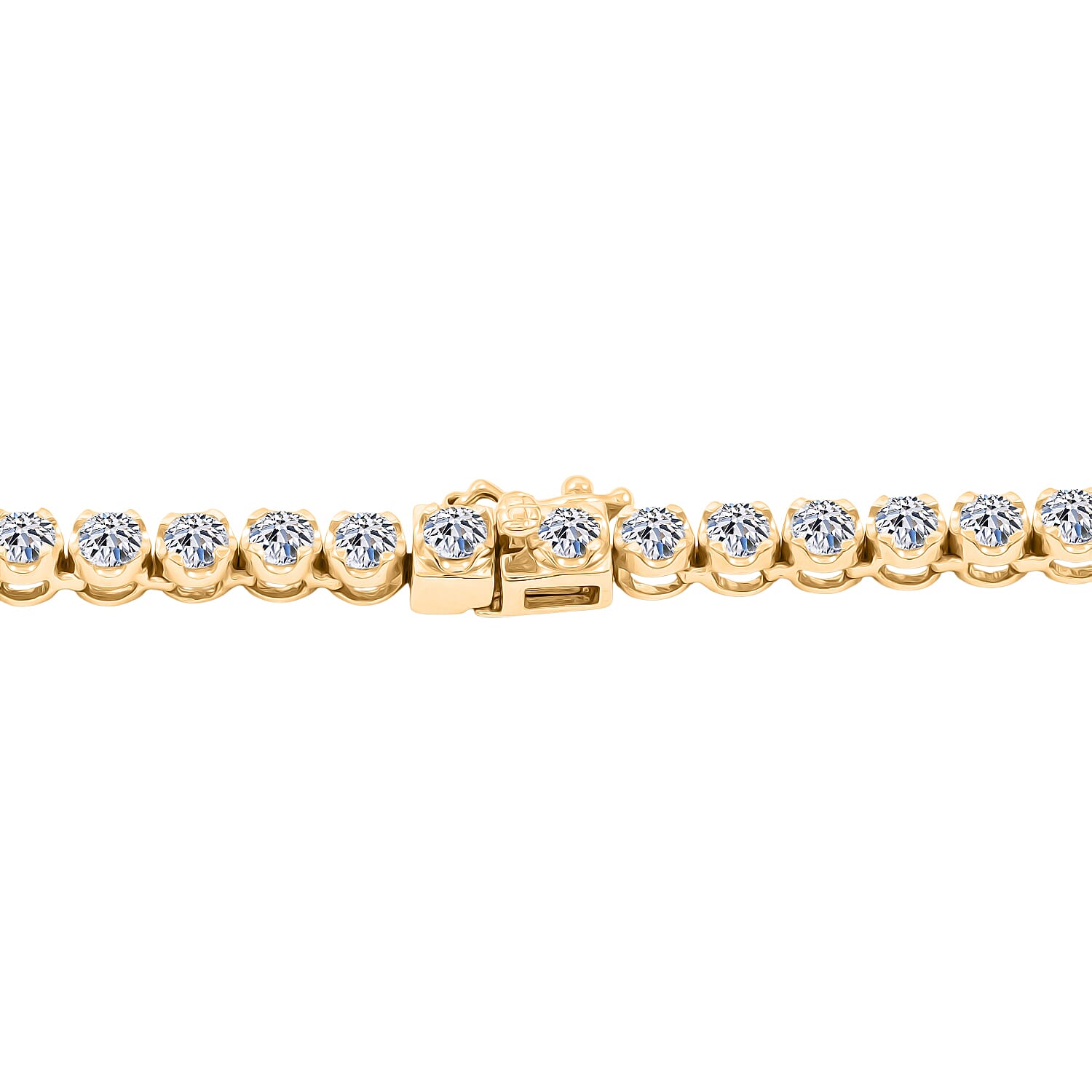 Luxuriant Lab Grown Diamond F VS1 10.37 ctw Necklace in 14K Yellow Gold Over Sterling Silver 18 Inches