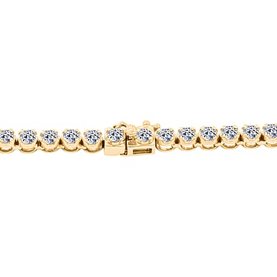 Luxuriant Lab Grown Diamond F VS1 10.37 ctw Necklace in 14K Yellow Gold Over Sterling Silver 18 Inches