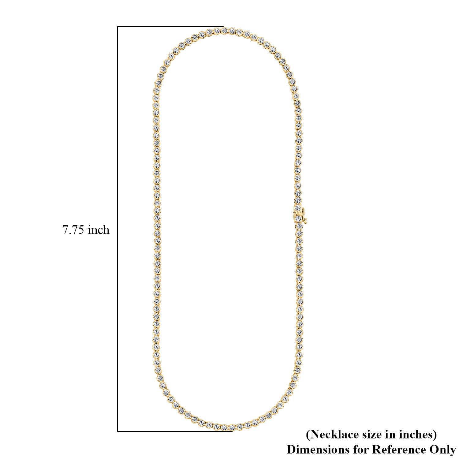 Luxuriant Lab Grown Diamond F VS1 10.37 ctw Necklace in 14K Yellow Gold Over Sterling Silver 18 Inches
