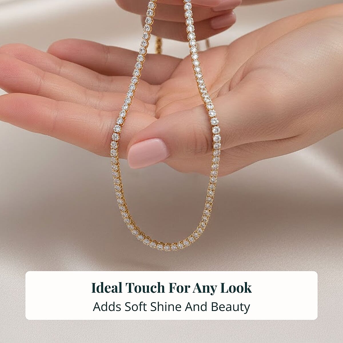 Doorbuster Luxuriant Lab Grown Diamond F VS1 10.37 ctw Necklace in 14K Yellow Gold Over Sterling Silver 18 Inches image number 5