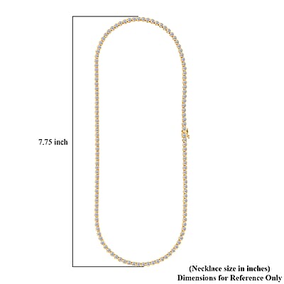 Luxuriant Lab Grown Diamond F VS1 10.37 ctw Necklace in 14K Yellow Gold Over Sterling Silver 18 Inches