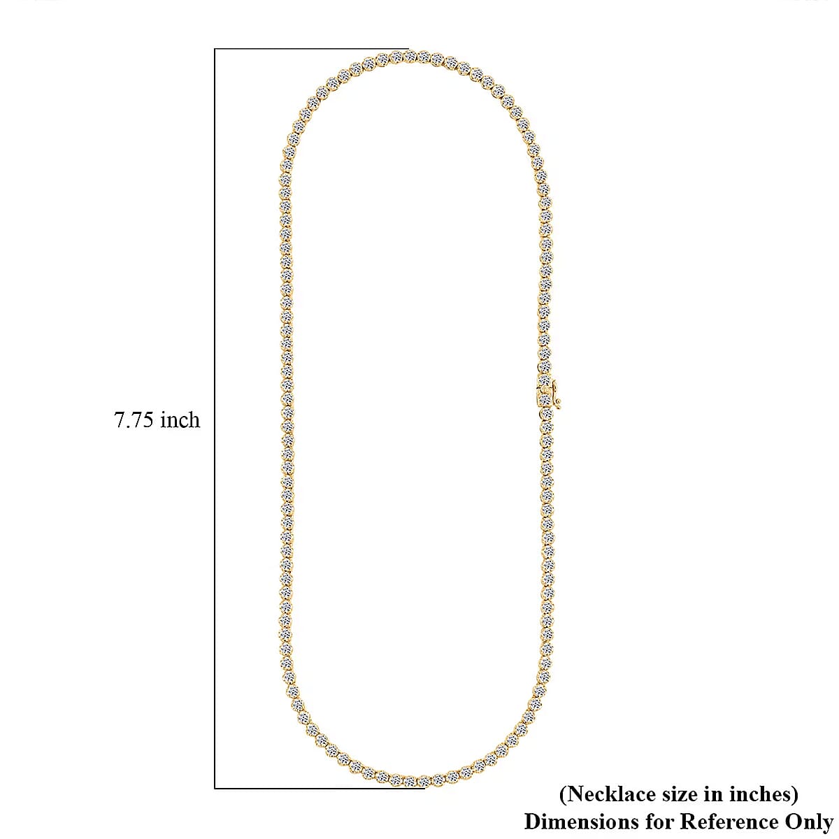 Doorbuster Luxuriant Lab Grown Diamond F VS1 10.37 ctw Necklace in 14K Yellow Gold Over Sterling Silver 18 Inches image number 6