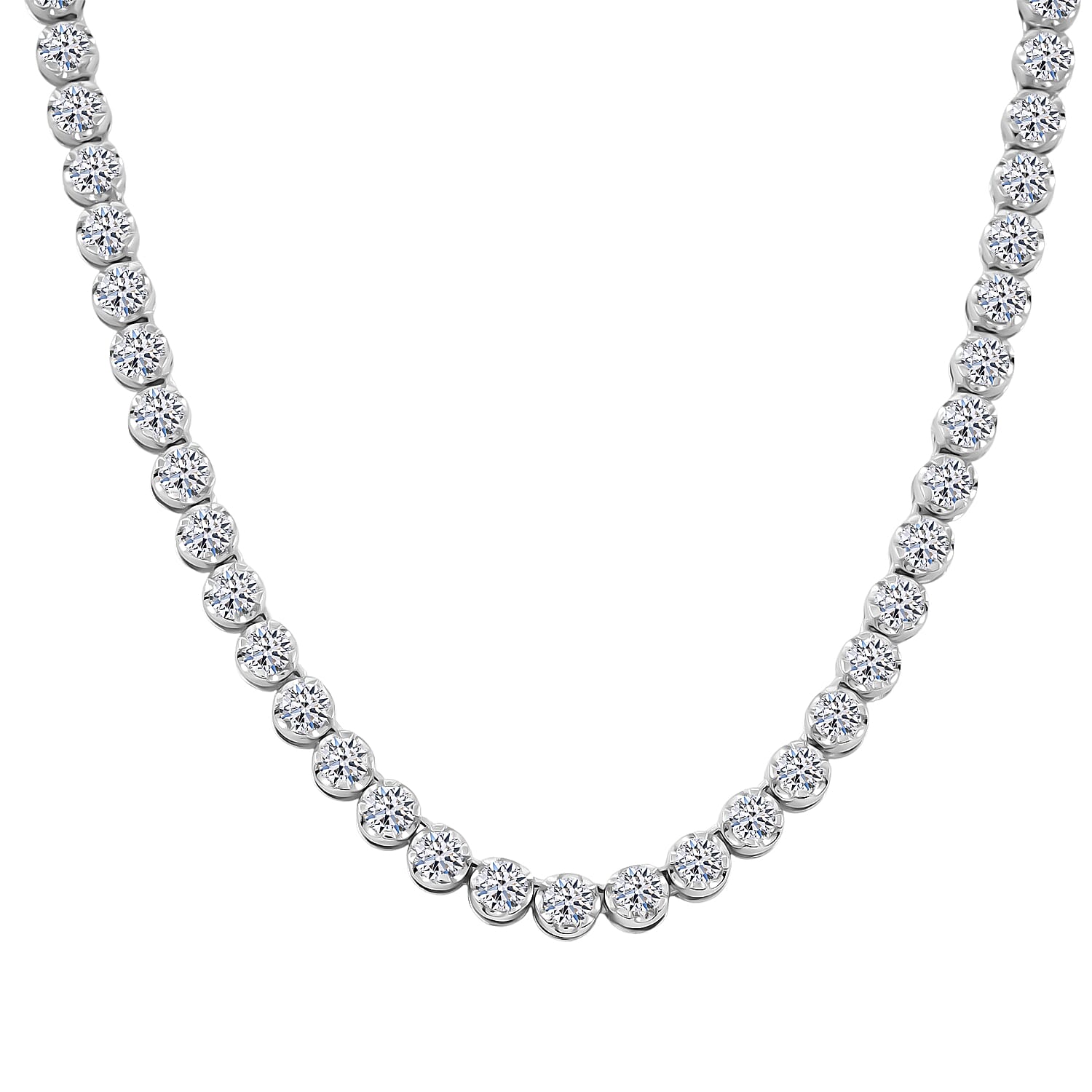  Luxuriant Lab Grown Diamond F VS1 10.35 ctw Necklace in Sterling Silver 18 Inches