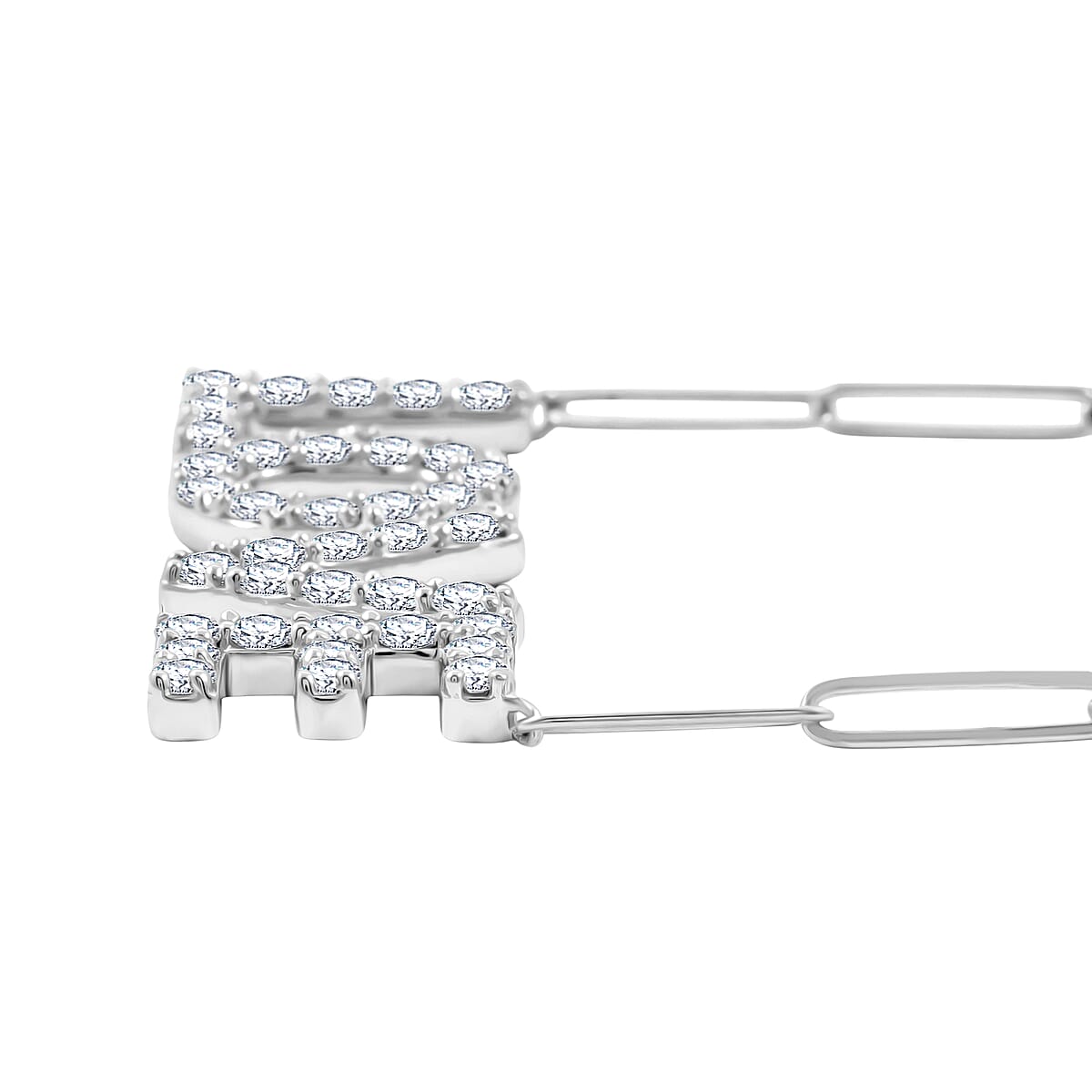 Luxuriant Lab Grown Diamond 1.75 ctw Love Necklace in Sterling Silver 18 Inches image number 3
