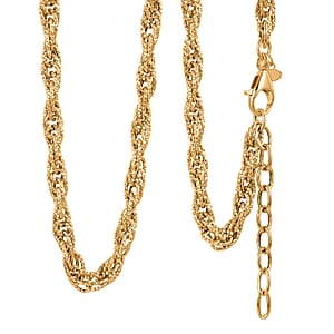 Doorbuster Italian 10K Yellow Gold Torchon Godronata Necklace 18-20 Inches 7.6 Grams