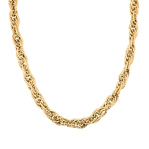 Doorbuster Italian 10K Yellow Gold Torchon Godronata Necklace 18-20 Inches 7.6 Grams