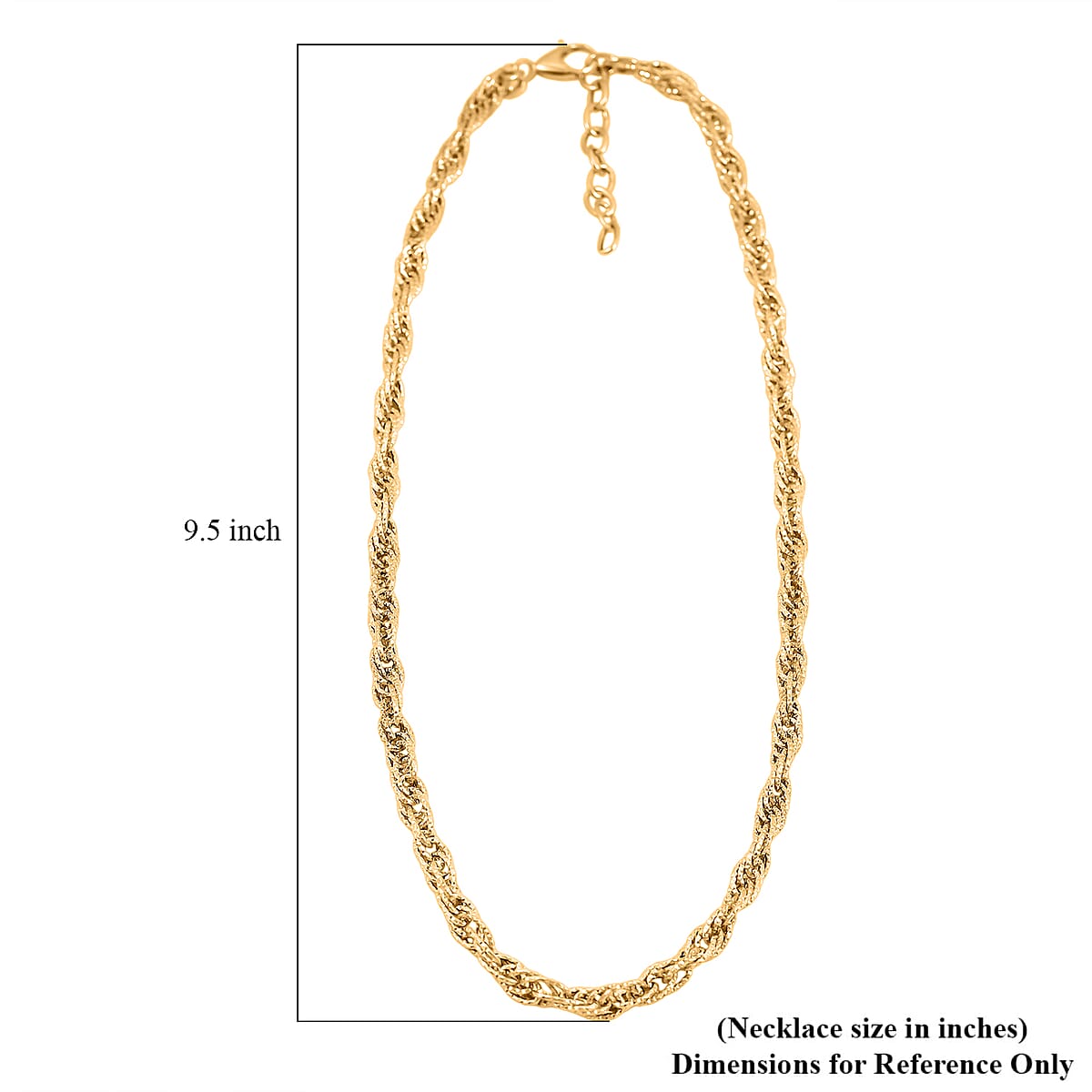 Doorbuster Italian 10K Yellow Gold Torchon Godronata Necklace 18-20 Inches 7.6 Grams image number 6