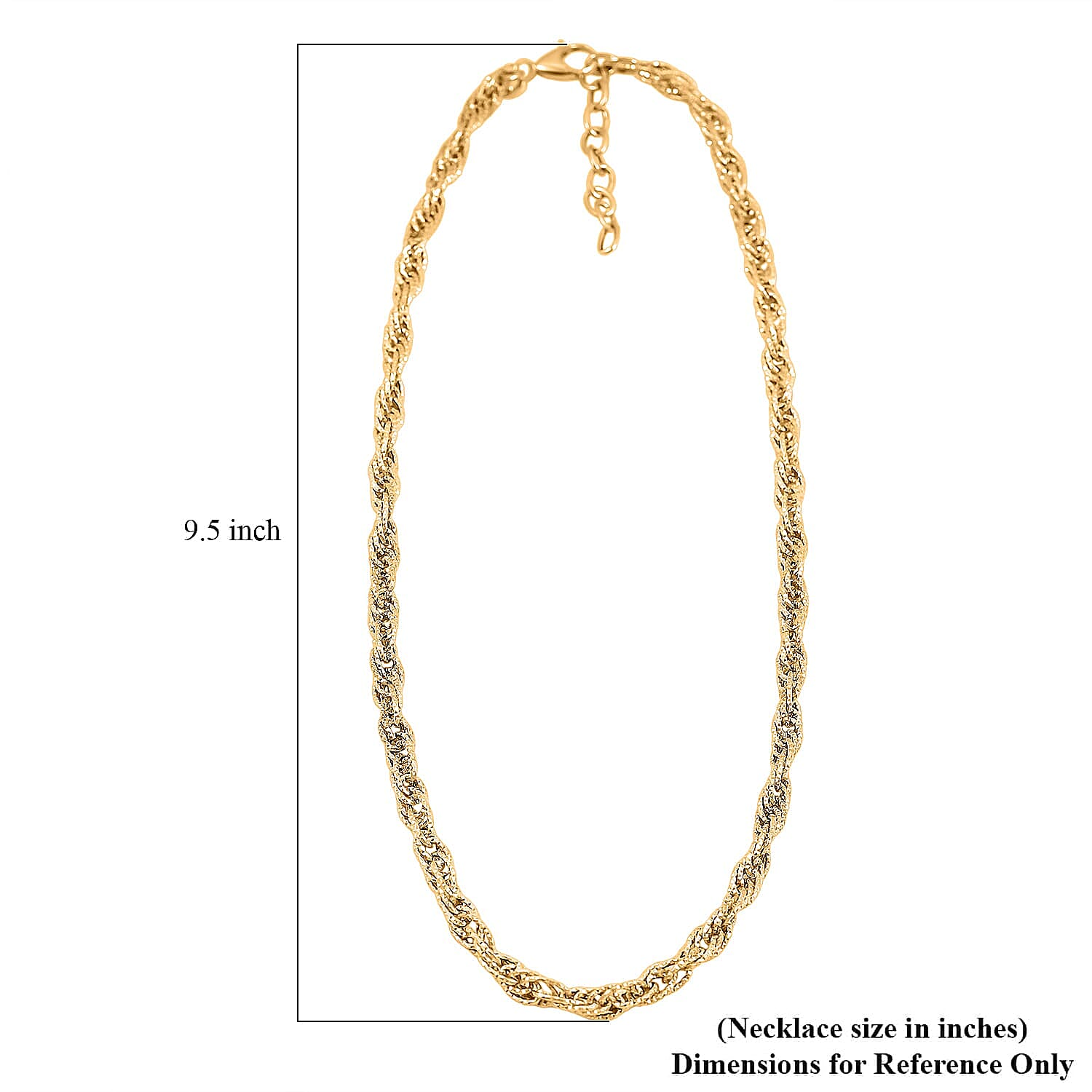 Italian 10K Yellow Gold Torchon Godronata Necklace 18-20 Inches 7.6 Grams