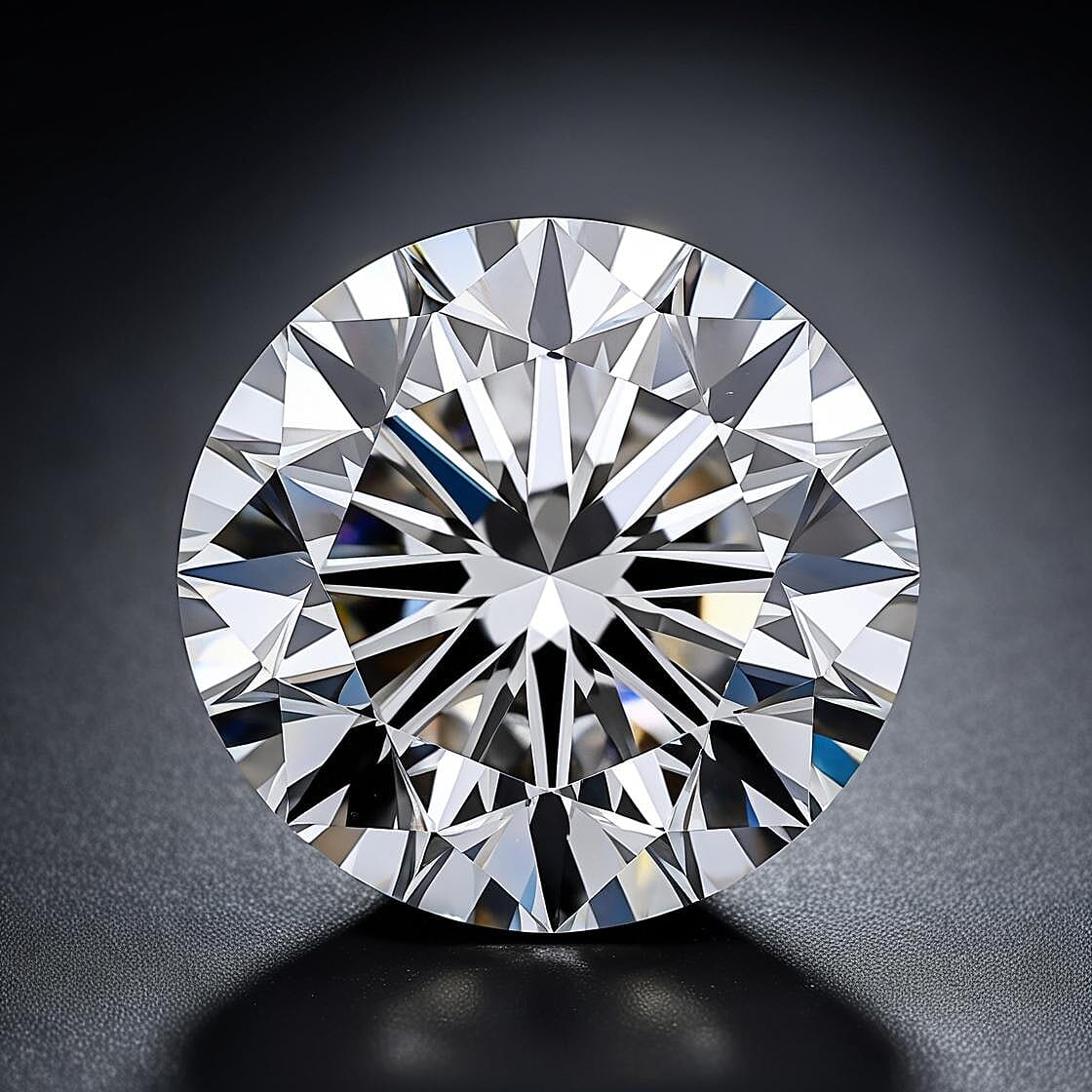 Lab Grown Diamond Round 8-8.4 Faceted Cut Internally Flawless 1.02 ctw