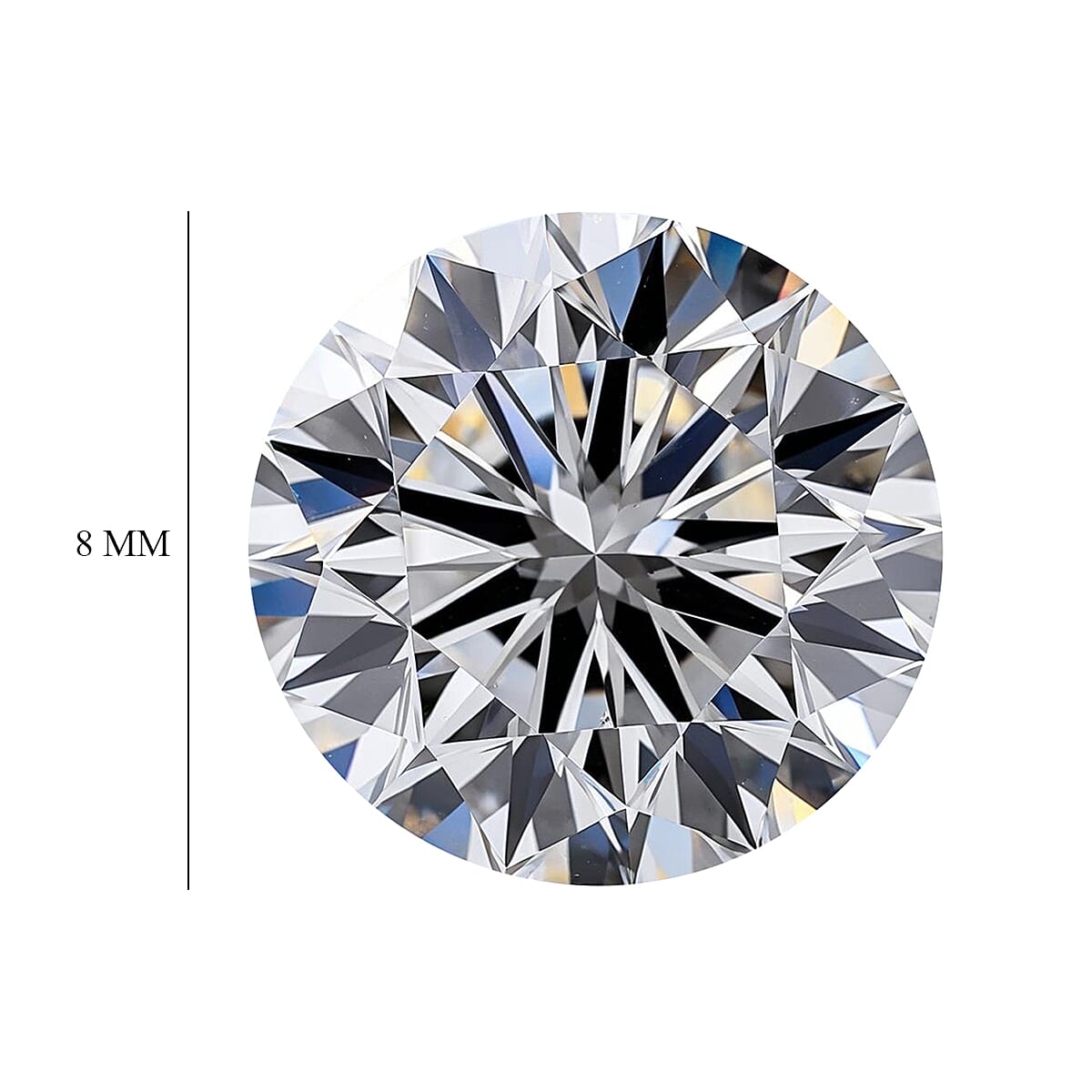 Lab Grown Diamond Round 8-8.4 Faceted Cut Internally Flawless 1.02 ctw image number 6