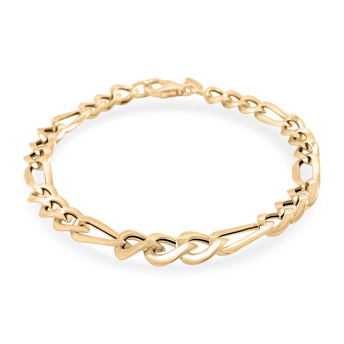 Italian Ponte Vecchio Grumetta Chain Bracelet in 10K Yellow Gold (7.50 In) 3.1 Grams image number 0